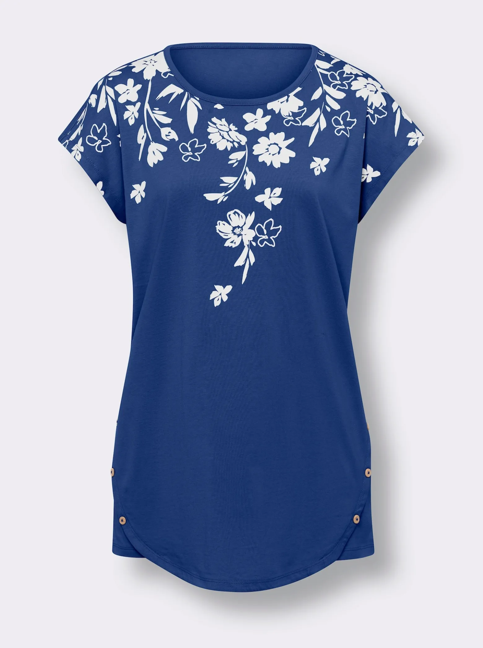 Longshirt mit Zierknöpfen