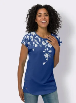 Longshirt mit Zierknöpfen
