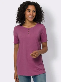 Longshirt mit Zierknöpfen