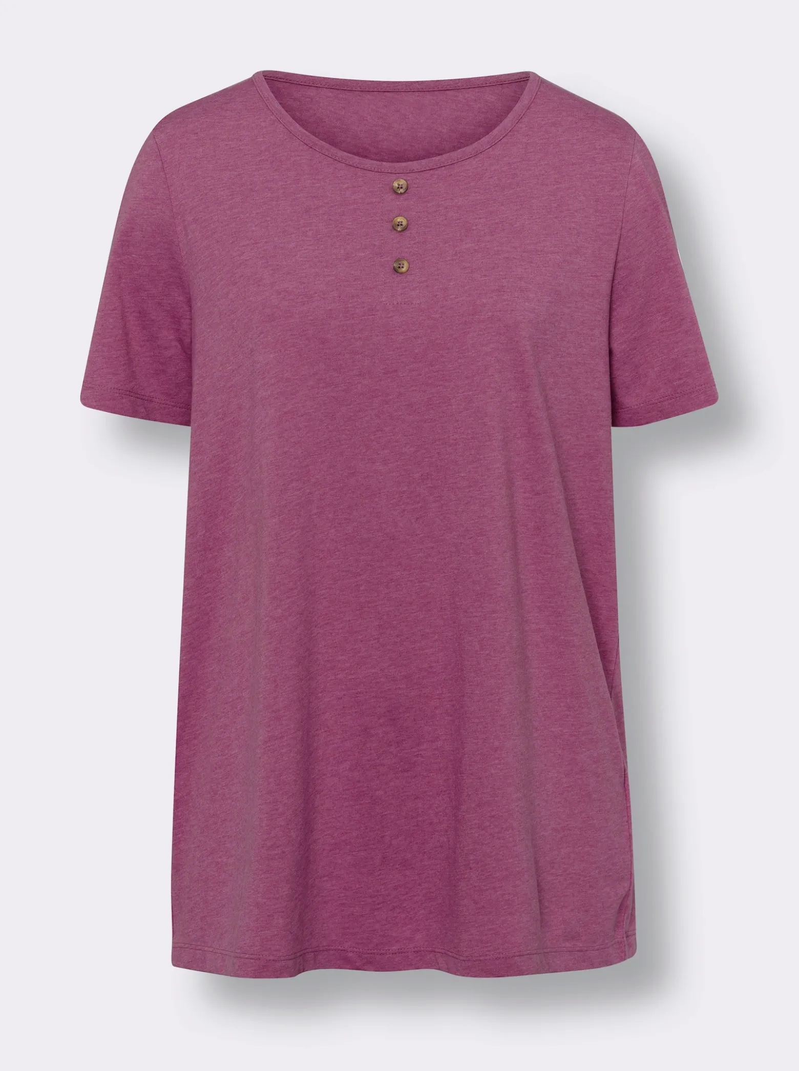 Longshirt mit Zierknöpfen