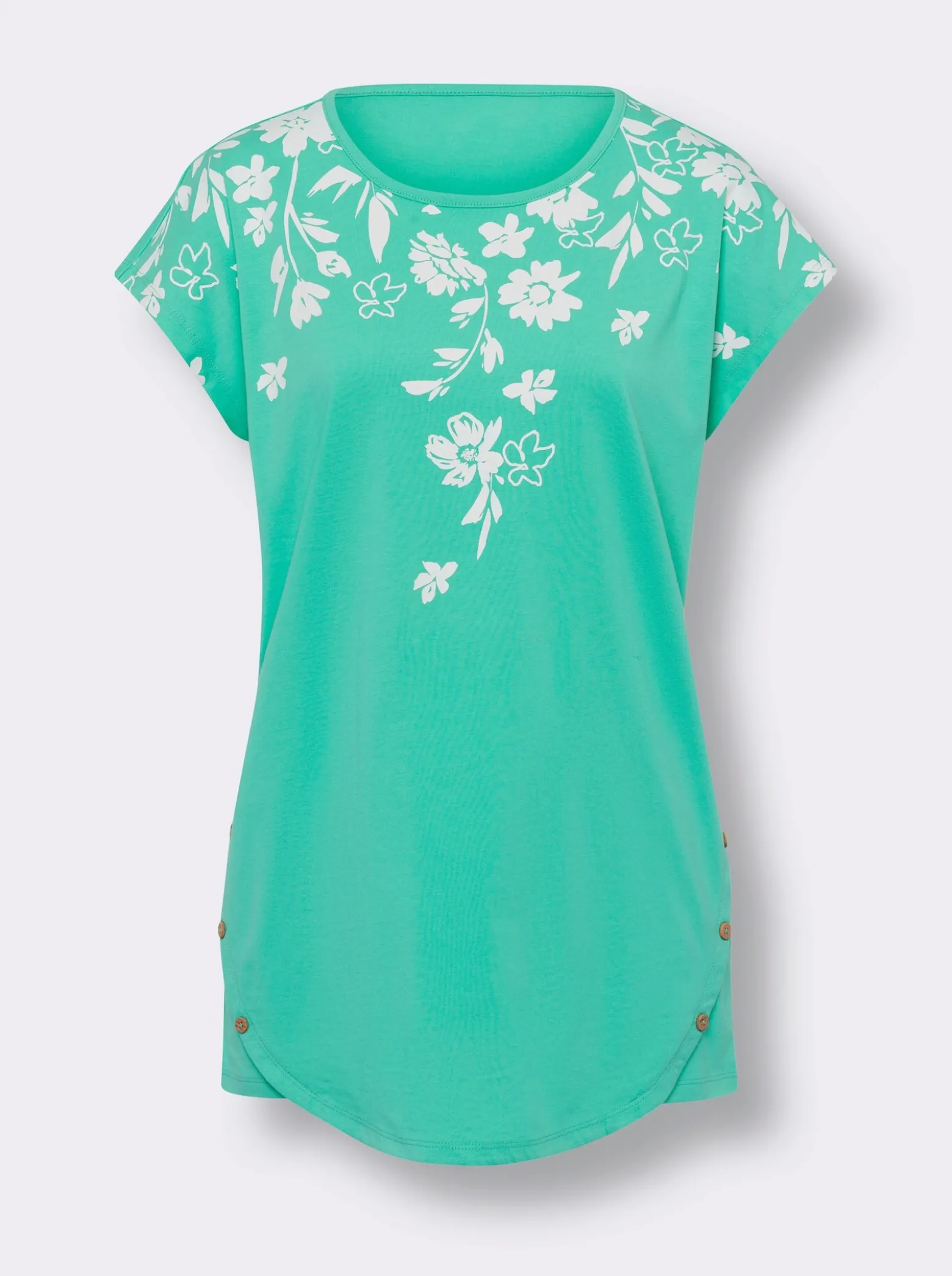 Longshirt mit Zierknöpfen