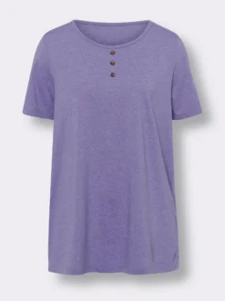 Longshirt mit Zierknöpfen