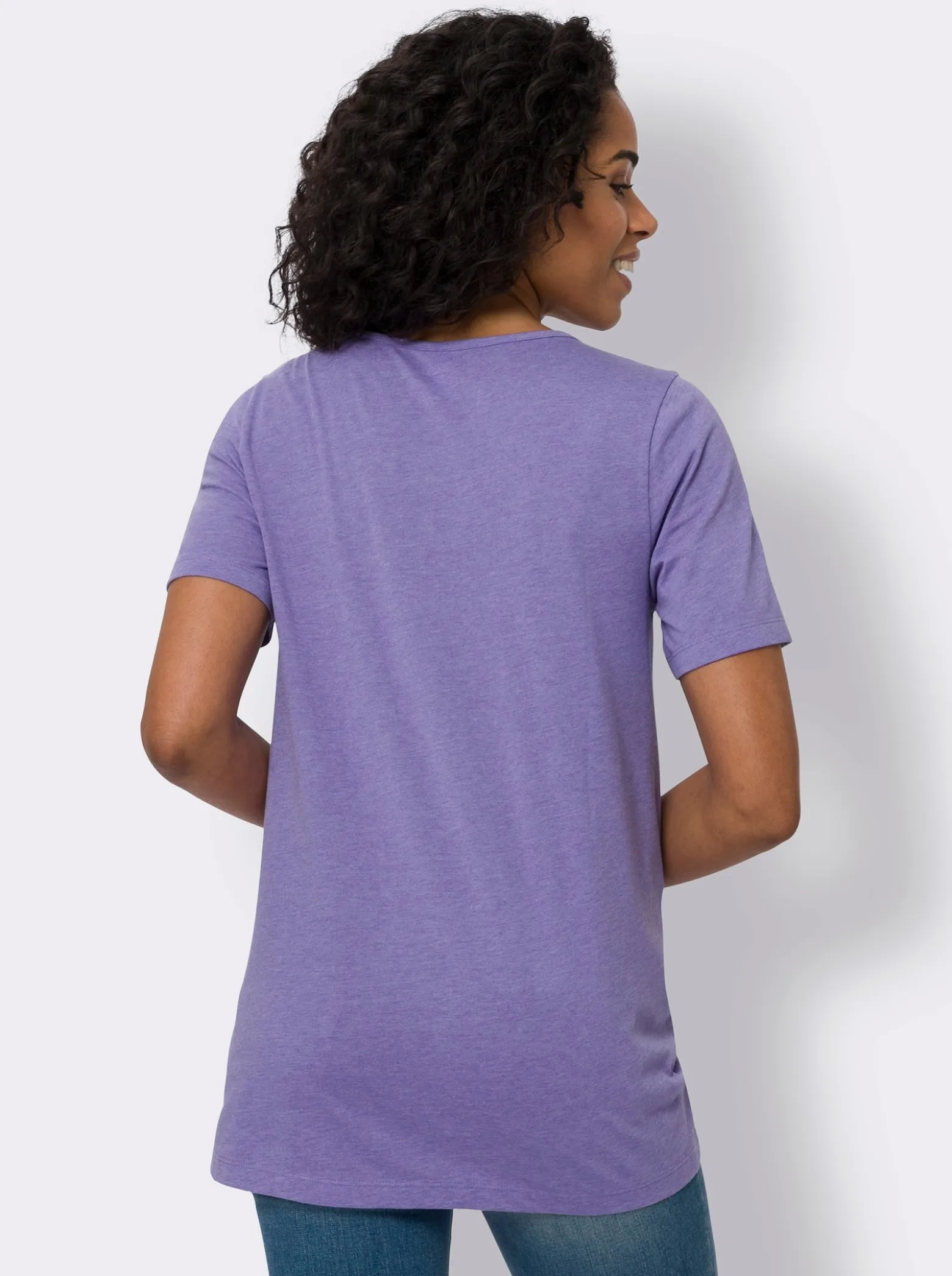 Longshirt mit Zierknöpfen