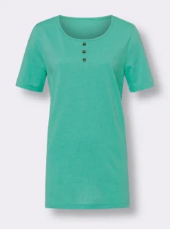 Longshirt mit Zierknöpfen