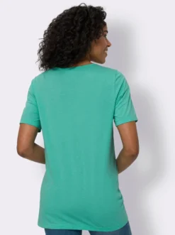 Longshirt mit Zierknöpfen