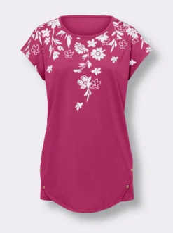 Longshirt mit Zierknöpfen