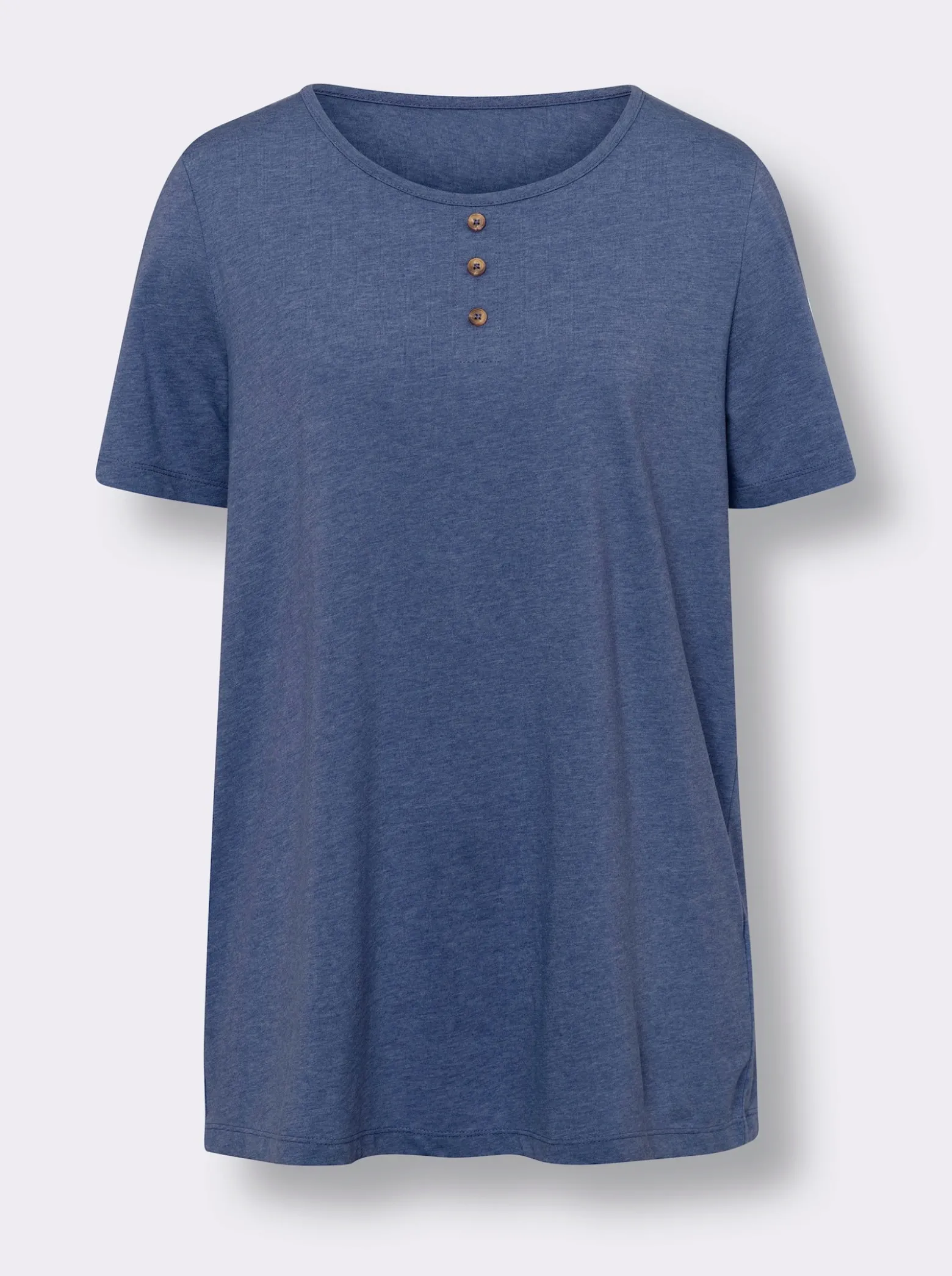 Longshirt mit Zierknöpfen