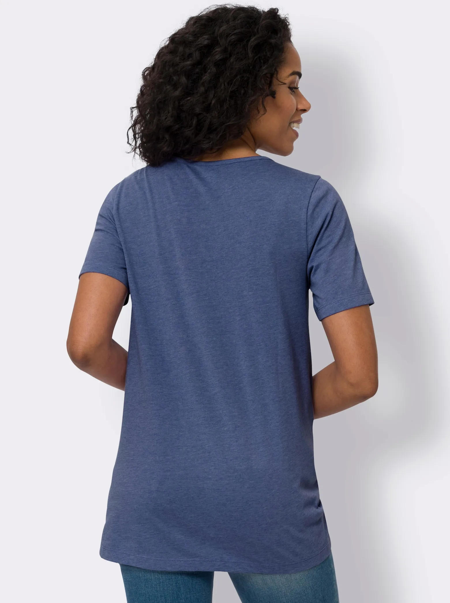 Longshirt mit Zierknöpfen