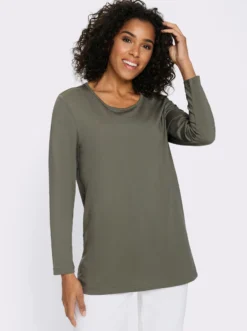 Longshirt mit Zierknöpfen
