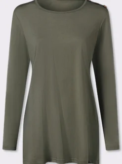 Longshirt mit Zierknöpfen