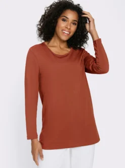 Longshirt mit Zierknöpfen