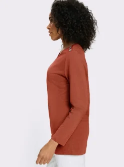 Longshirt mit Zierknöpfen