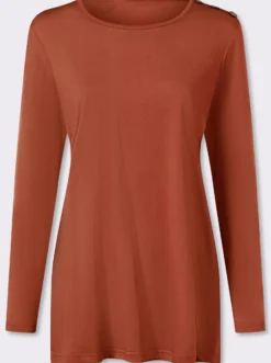 Longshirt mit Zierknöpfen