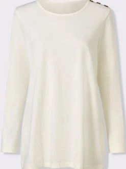 Longshirt mit Zierknöpfen