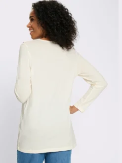 Longshirt mit Zierknöpfen