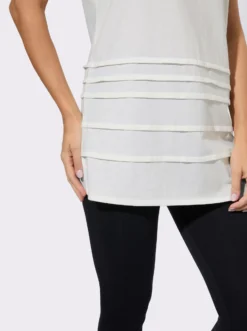 Longshirt mit Ziernähten