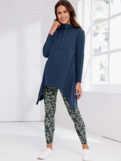 Longshirt mit zipfeligem Saum