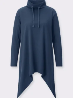 Longshirt mit zipfeligem Saum