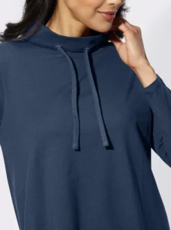 Longshirt mit zipfeligem Saum