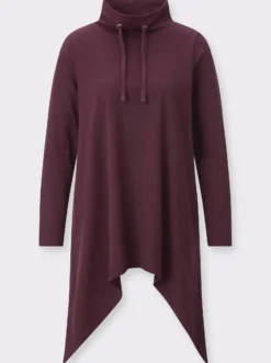 Longshirt mit zipfeligem Saum