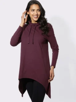 Longshirt mit zipfeligem Saum