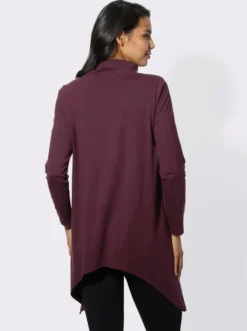 Longshirt mit zipfeligem Saum