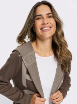 Longstrickjacke
