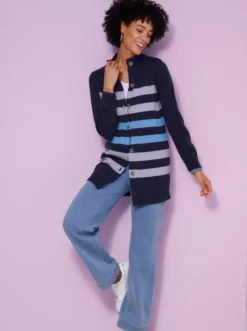 Longstrickjacke