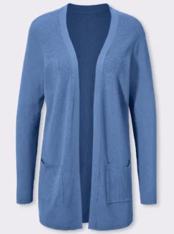 Longstrickjacke in Viskose-Qualität