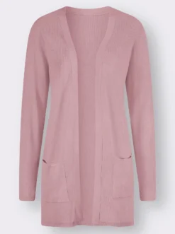 Longstrickjacke in Viskose-Qualität
