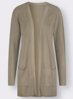 Longstrickjacke in Viskose-Qualität
