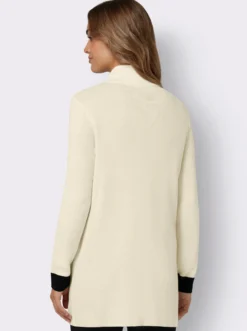 Longstrickjacke mit Reißverschluss