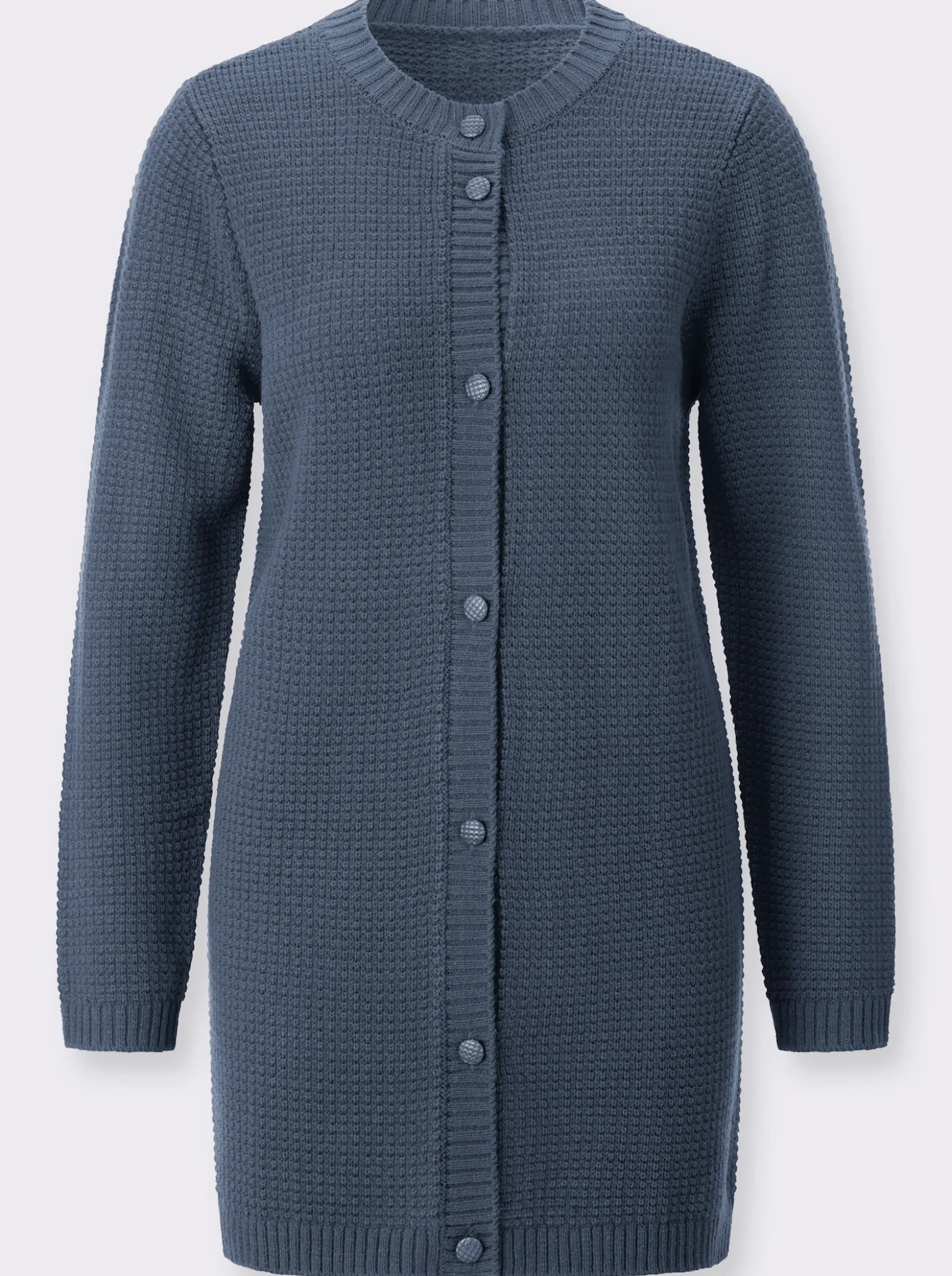 Longstrickjacke mit Schmuckknöpfen