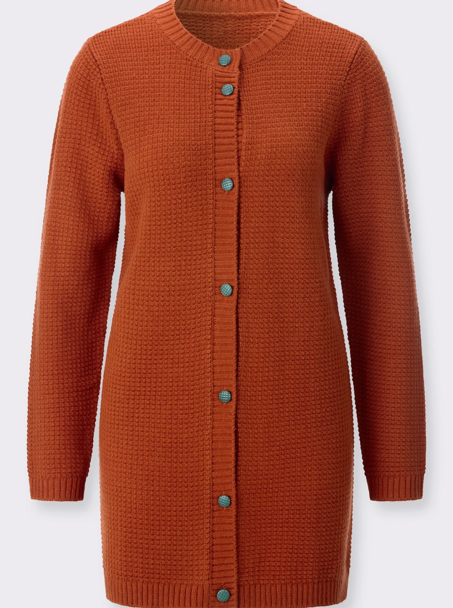 Longstrickjacke mit Schmuckknöpfen