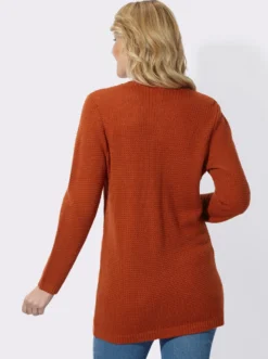 Longstrickjacke mit Schmuckknöpfen