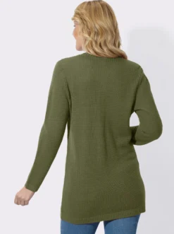 Longstrickjacke mit Schmuckknöpfen