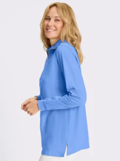 Longsweatshirt mit Troyerkragen