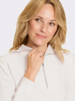 Longsweatshirt mit Troyerkragen