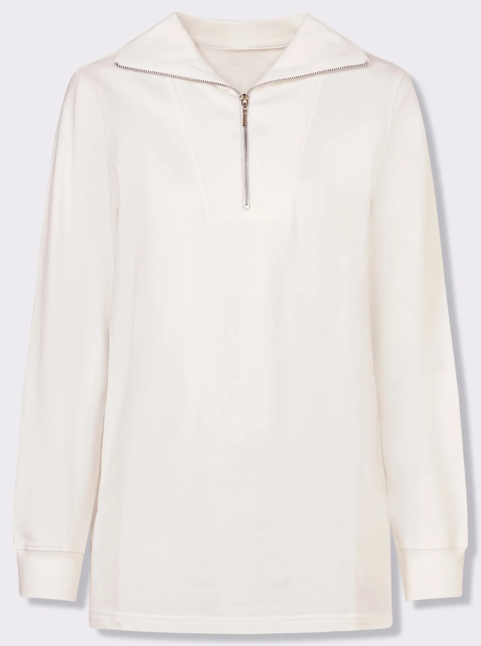 Longsweatshirt mit Troyerkragen