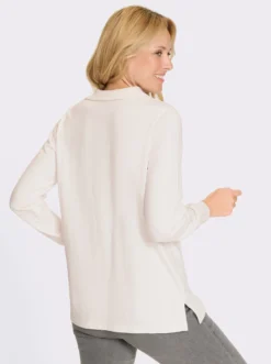 Longsweatshirt mit Troyerkragen