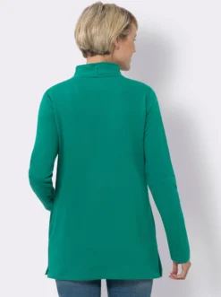 Longsweatshirt mit Troyerkragen