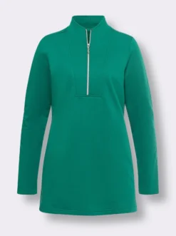 Longsweatshirt mit Troyerkragen