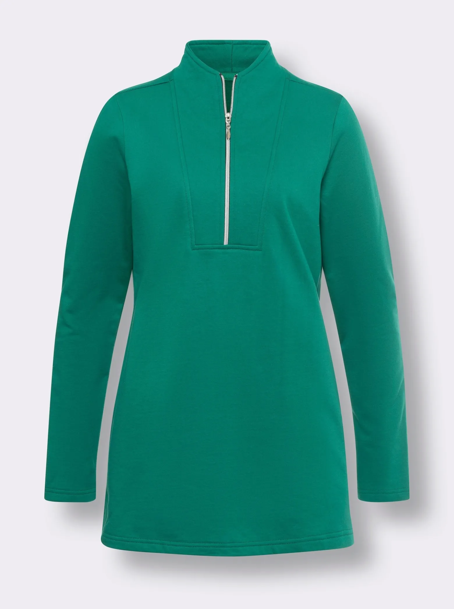Longsweatshirt mit Troyerkragen