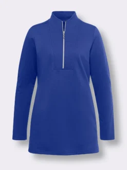 Longsweatshirt mit Troyerkragen