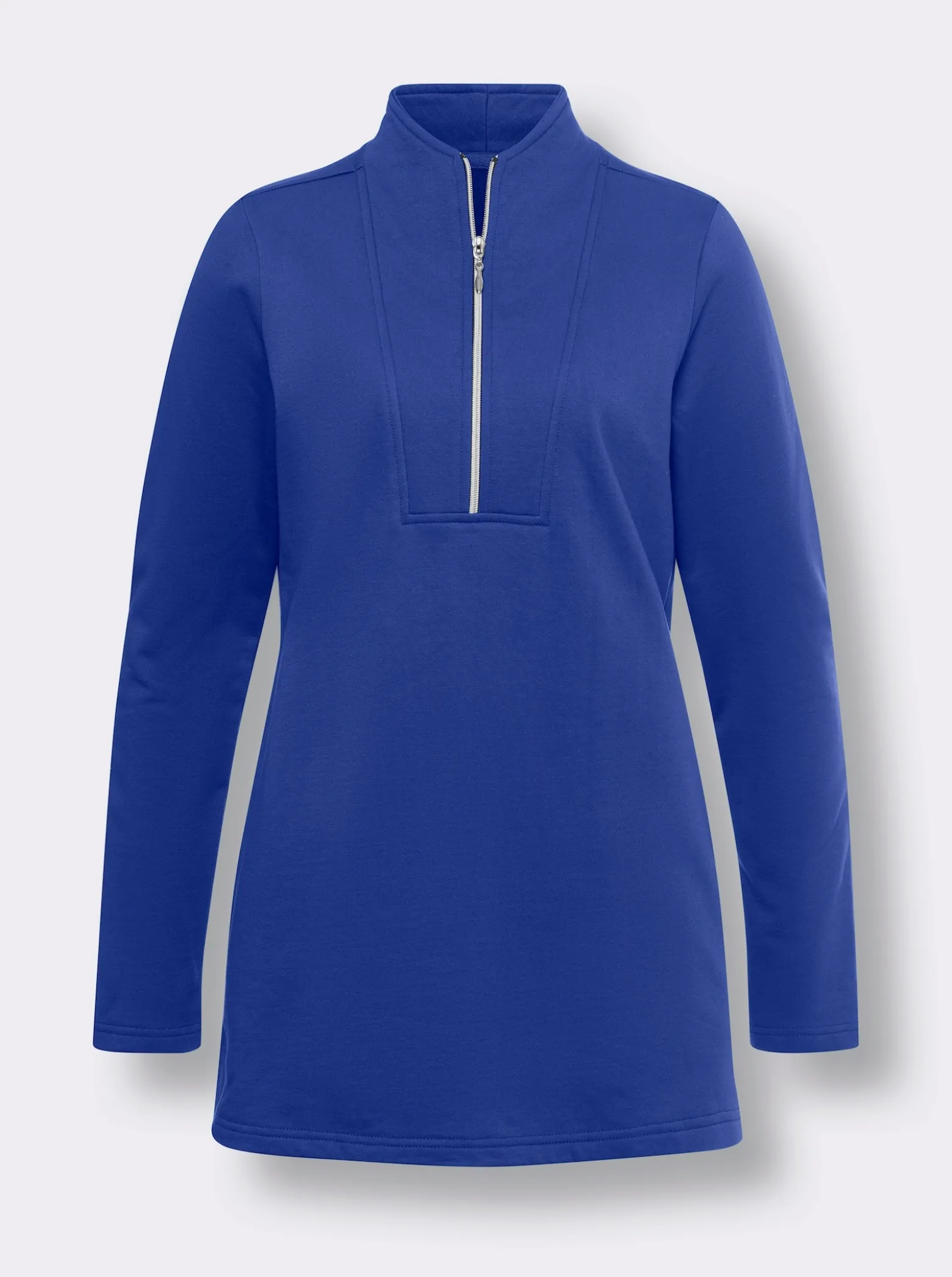 Longsweatshirt mit Troyerkragen