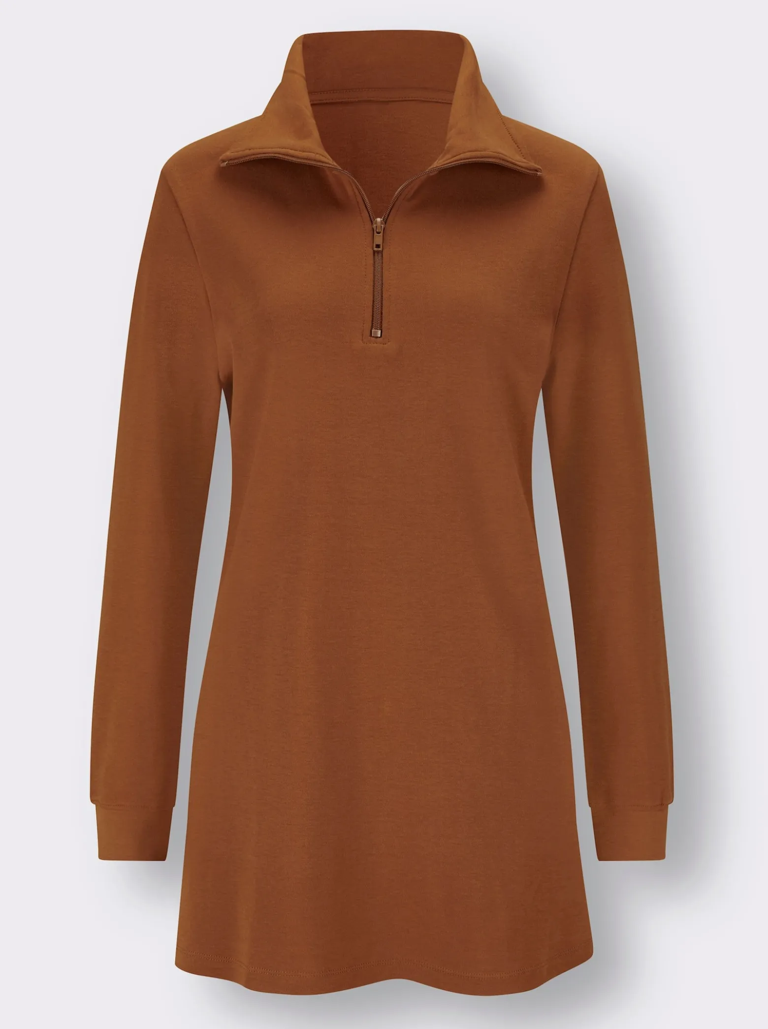 Longsweatshirt mit Umlegekragen