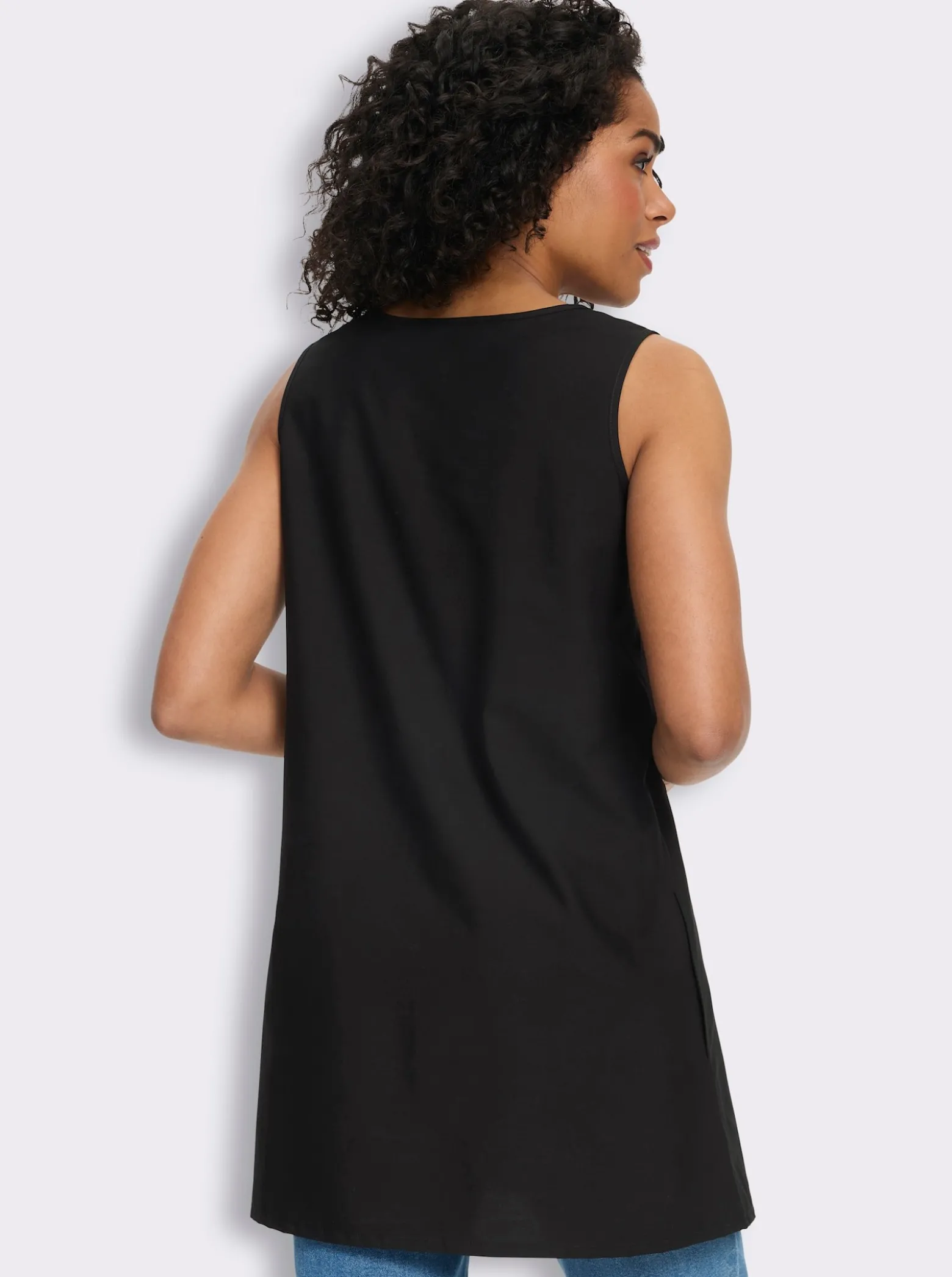 Longtop in leicht ausgestellter A-Form