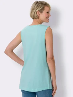 Longtop mit abgerundetem Saum