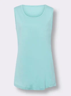 Longtop mit abgerundetem Saum