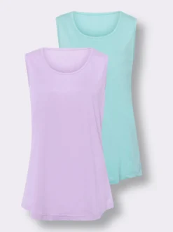 Longtop mit abgerundetem Saum
